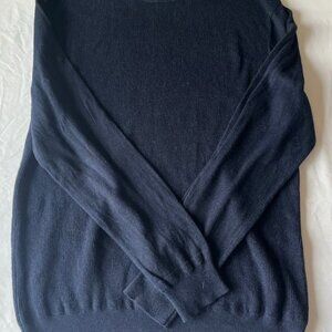 Marc Anthony Navy Slim Fit Sweater Long Sleeve Crew-Neck Mens XL